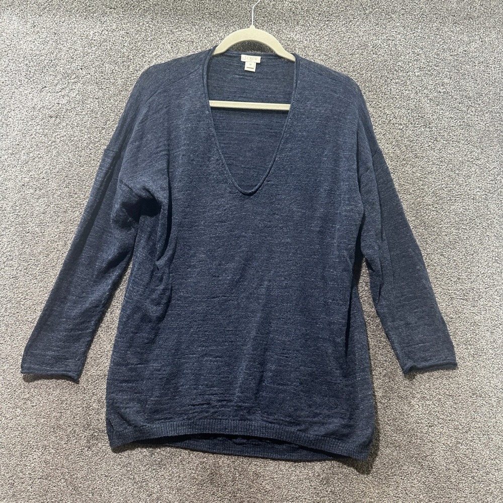 J. Crew Navy Blue V-Neck Sweater